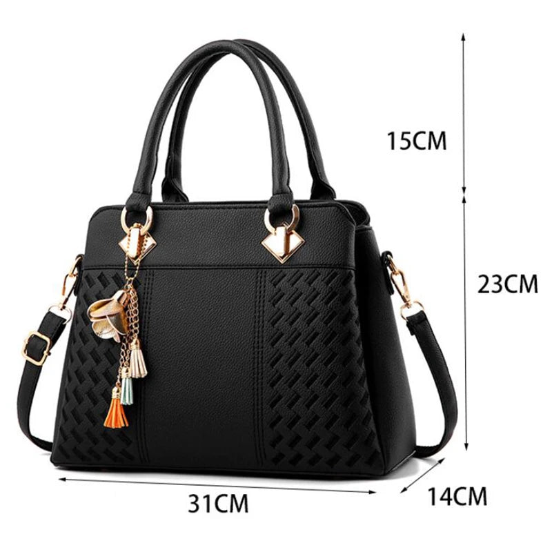 Gusure Luxury Handbag Women Crossbody Bag with tassel hanging Large Capacity Female Shoulder Bags