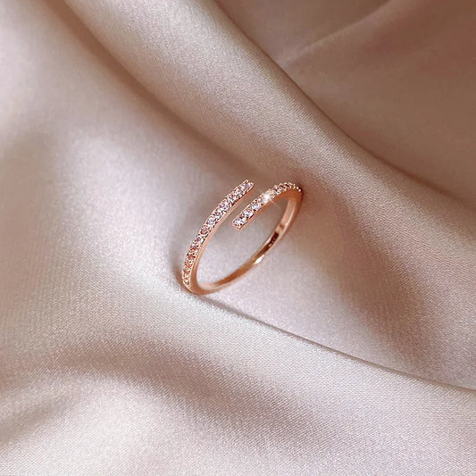 New 2024 Minimalist Thin Rings For Women Wedding Brilliant Cubic