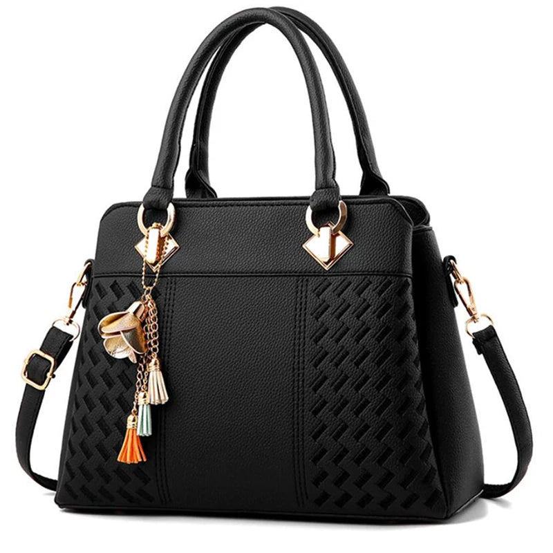 Gusure Luxury Handbag Women Crossbody Bag with tassel hanging Large Capacity Female Shoulder Bags